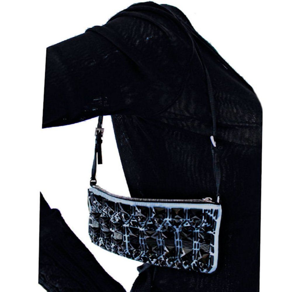 Vintage PRADA Art Deco Beaded Satin Clutch - Picture 10 of 10